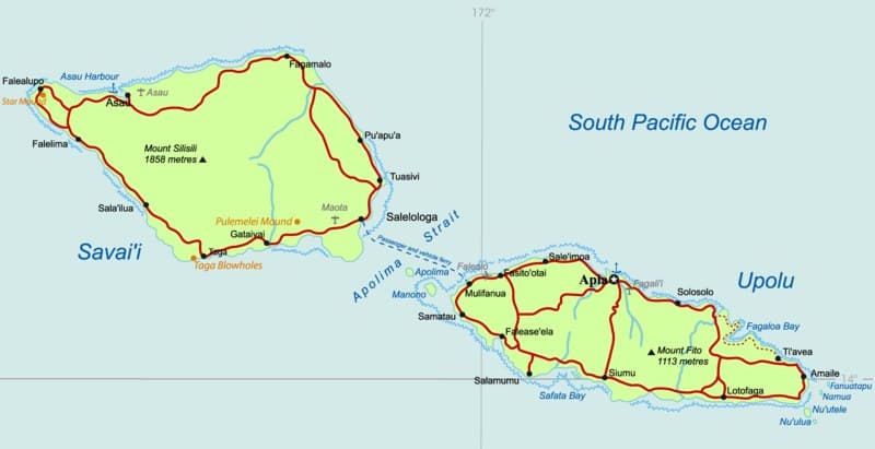 Paysage de Samoa